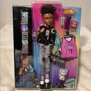 Monster High Doll in Black and Multicolor Jacket